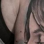 Tattoos - Art Nouveau Woman crying, black and grey, color, arm tattoo - 130516